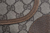 Authentic GUCCI Web Sherry Line Shoulder Tote Bag GG PVC Leather Brown 1539J