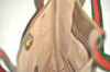 Authentic GUCCI Web Sherry Line Shoulder Tote Bag GG PVC Leather Brown 1539J