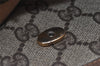 Authentic GUCCI Web Sherry Line Shoulder Tote Bag GG PVC Leather Brown 1539J