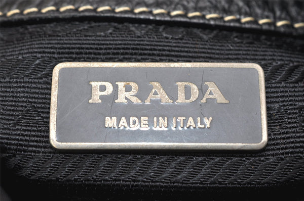 Authentic PRADA Nylon Leather Shoulder Cross Body Bag Black 1539K