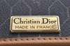 Authentic Christian Dior Honeycomb Shoulder Cross Bag PVC Leather Black 1540J