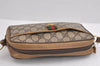 Authentic GUCCI Web Sherry Line Shoulder Cross Bag GG PVC Leather Brown 1541J