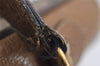 Authentic GUCCI Web Sherry Line Shoulder Cross Bag GG PVC Leather Brown 1541J