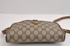 Authentic GUCCI Web Sherry Line Shoulder Cross Bag GG PVC Leather Brown 1541J