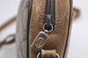 Authentic GUCCI Web Sherry Line Shoulder Cross Bag GG PVC Leather Brown 1541J