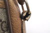 Authentic GUCCI Web Sherry Line Shoulder Cross Bag GG PVC Leather Brown 1541J