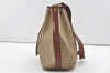 Authentic CELINE Macadam Blason Shoulder Drawstring Bag PVC Leather Beige 1544J