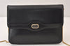 Authentic Christian Dior Chain Shoulder Cross Body Bag Purse Leather Black 1544K