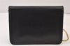Authentic Christian Dior Chain Shoulder Cross Body Bag Purse Leather Black 1544K