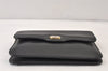 Authentic Christian Dior Chain Shoulder Cross Body Bag Purse Leather Black 1544K