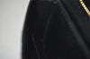 Authentic Christian Dior Chain Shoulder Cross Body Bag Purse Leather Black 1544K
