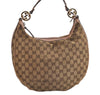 Authentic GUCCI Twins Shoulder Hand Bag GG Canvas Leather 232962 Brown 1546J