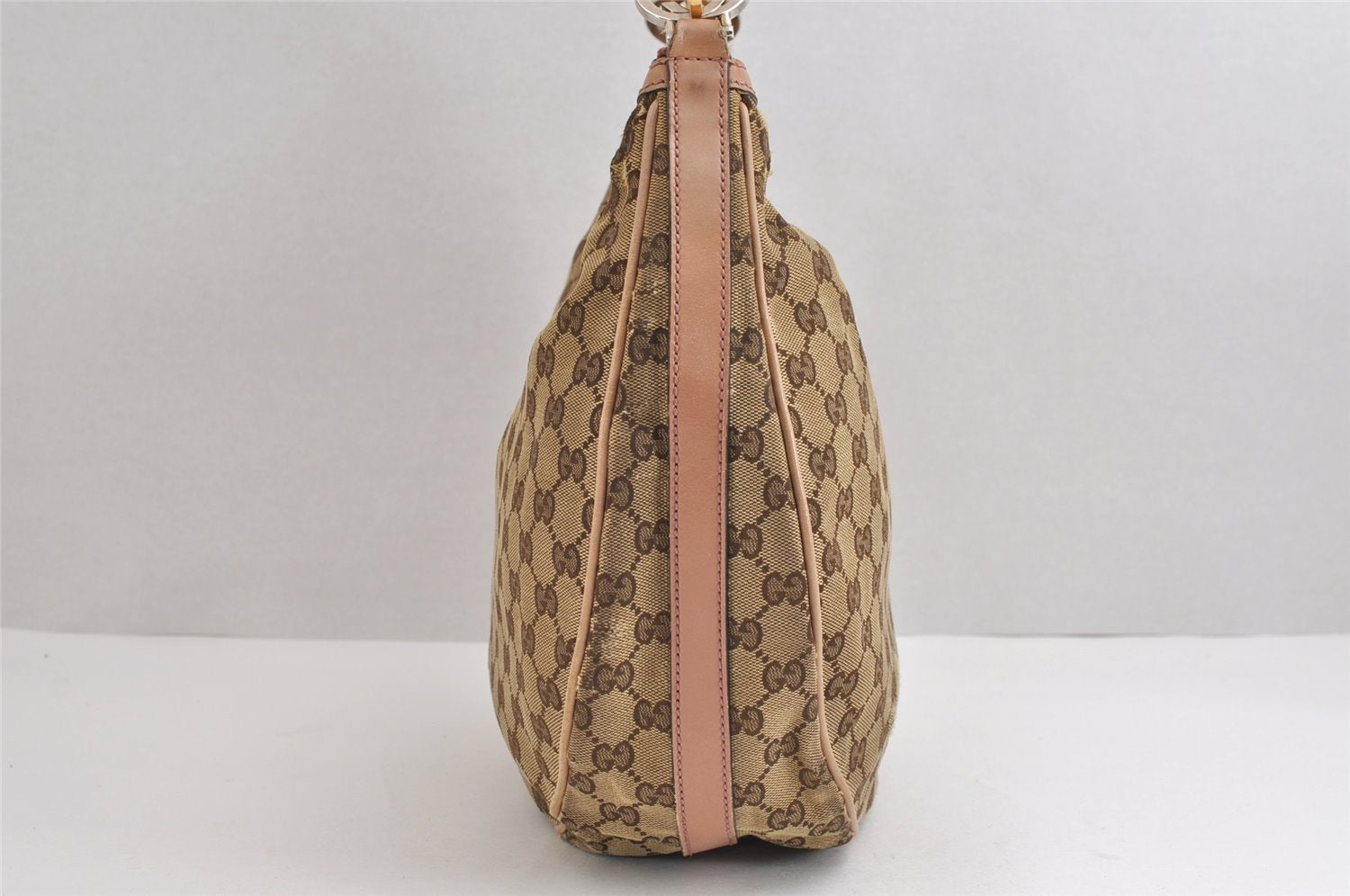 Authentic GUCCI Twins Shoulder Hand Bag GG Canvas Leather 232962 Brown 1546J