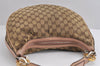 Authentic GUCCI Twins Shoulder Hand Bag GG Canvas Leather 232962 Brown 1546J