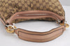 Authentic GUCCI Twins Shoulder Hand Bag GG Canvas Leather 232962 Brown 1546J