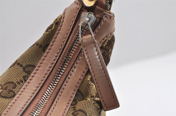 Authentic GUCCI Twins Shoulder Hand Bag GG Canvas Leather 232962 Brown 1546J