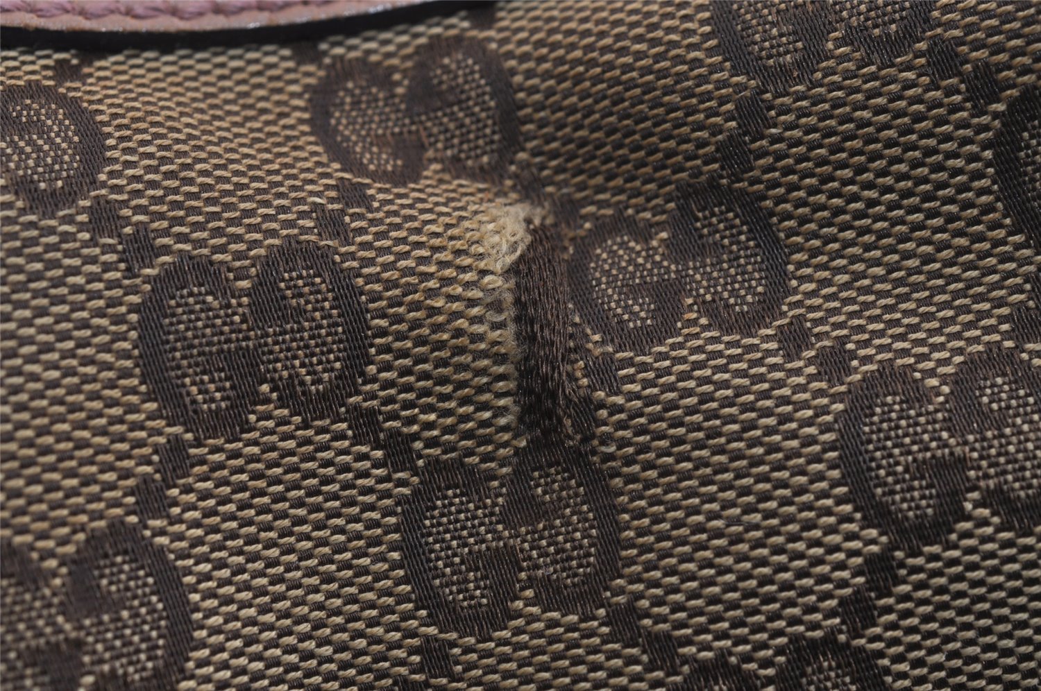 Authentic GUCCI Twins Shoulder Hand Bag GG Canvas Leather 232962 Brown 1546J