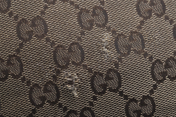 Authentic GUCCI Twins Shoulder Hand Bag GG Canvas Leather 232962 Brown 1546J