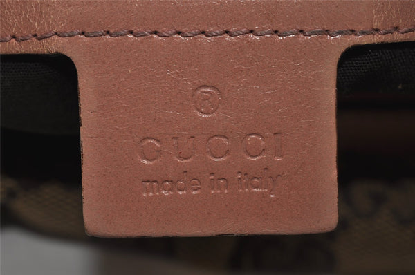 Authentic GUCCI Twins Shoulder Hand Bag GG Canvas Leather 232962 Brown 1546J