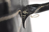 Authentic BURBERRY Vintage Leather Hand Bag Purse Black 1546K