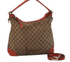 Authentic GUCCI Miss GG 2Way Shoulder Bag GG Canvas Leather 326514 Brown 1547J