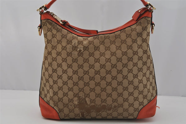 Authentic GUCCI Miss GG 2Way Shoulder Bag GG Canvas Leather 326514 Brown 1547J