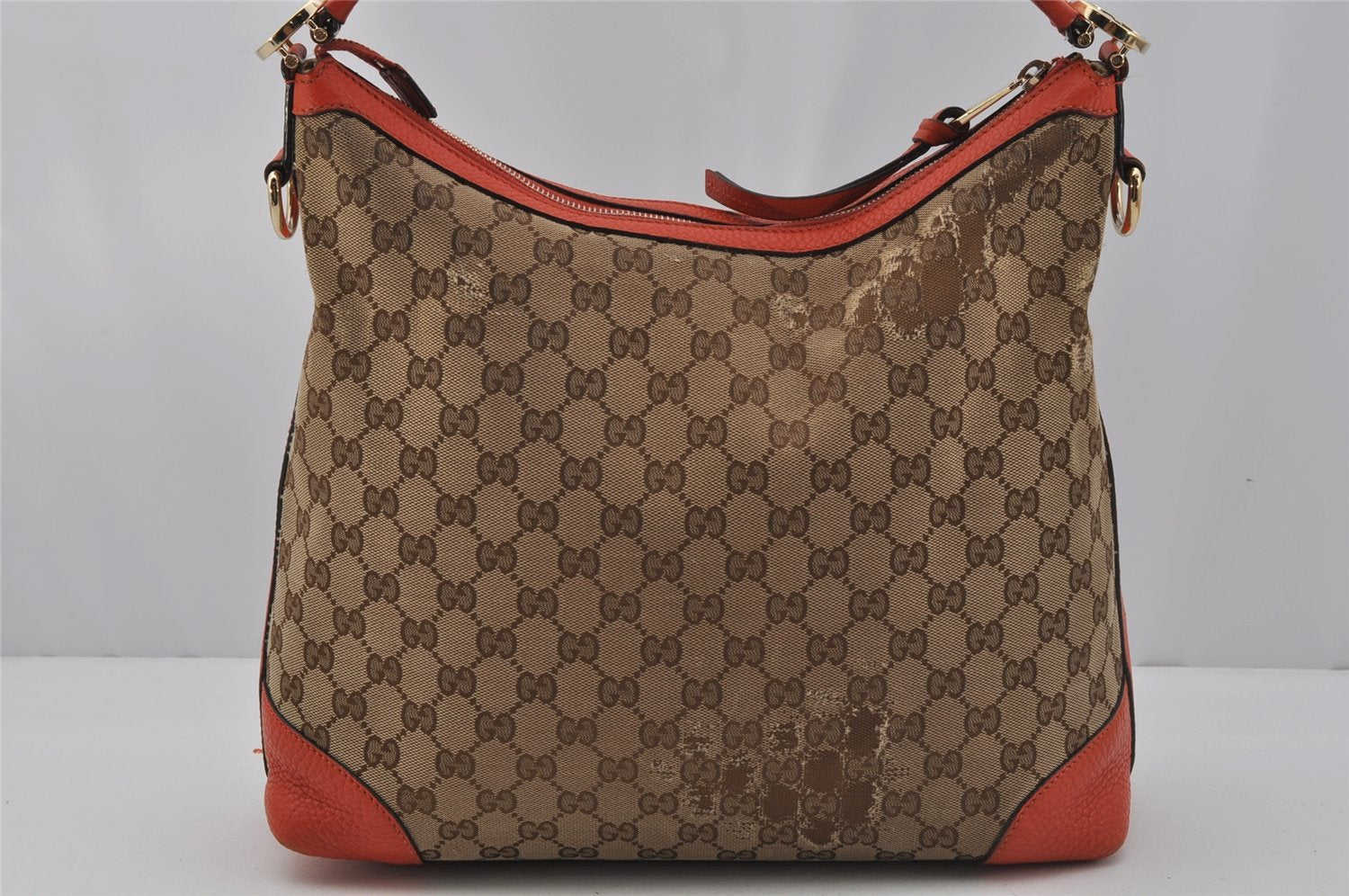 Authentic GUCCI Miss GG 2Way Shoulder Bag GG Canvas Leather 326514 Brown 1547J