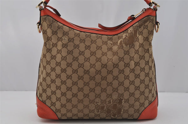 Authentic GUCCI Miss GG 2Way Shoulder Bag GG Canvas Leather 326514 Brown 1547J