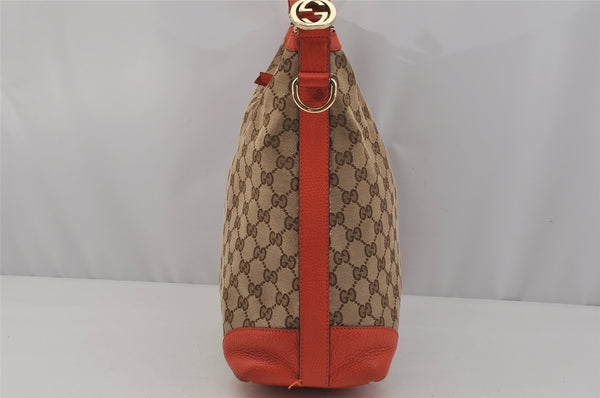 Authentic GUCCI Miss GG 2Way Shoulder Bag GG Canvas Leather 326514 Brown 1547J
