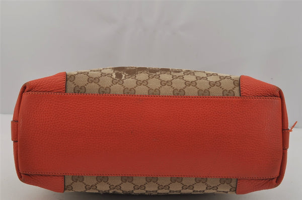 Authentic GUCCI Miss GG 2Way Shoulder Bag GG Canvas Leather 326514 Brown 1547J