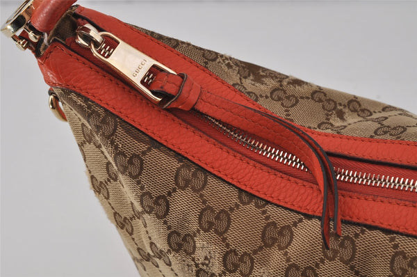 Authentic GUCCI Miss GG 2Way Shoulder Bag GG Canvas Leather 326514 Brown 1547J