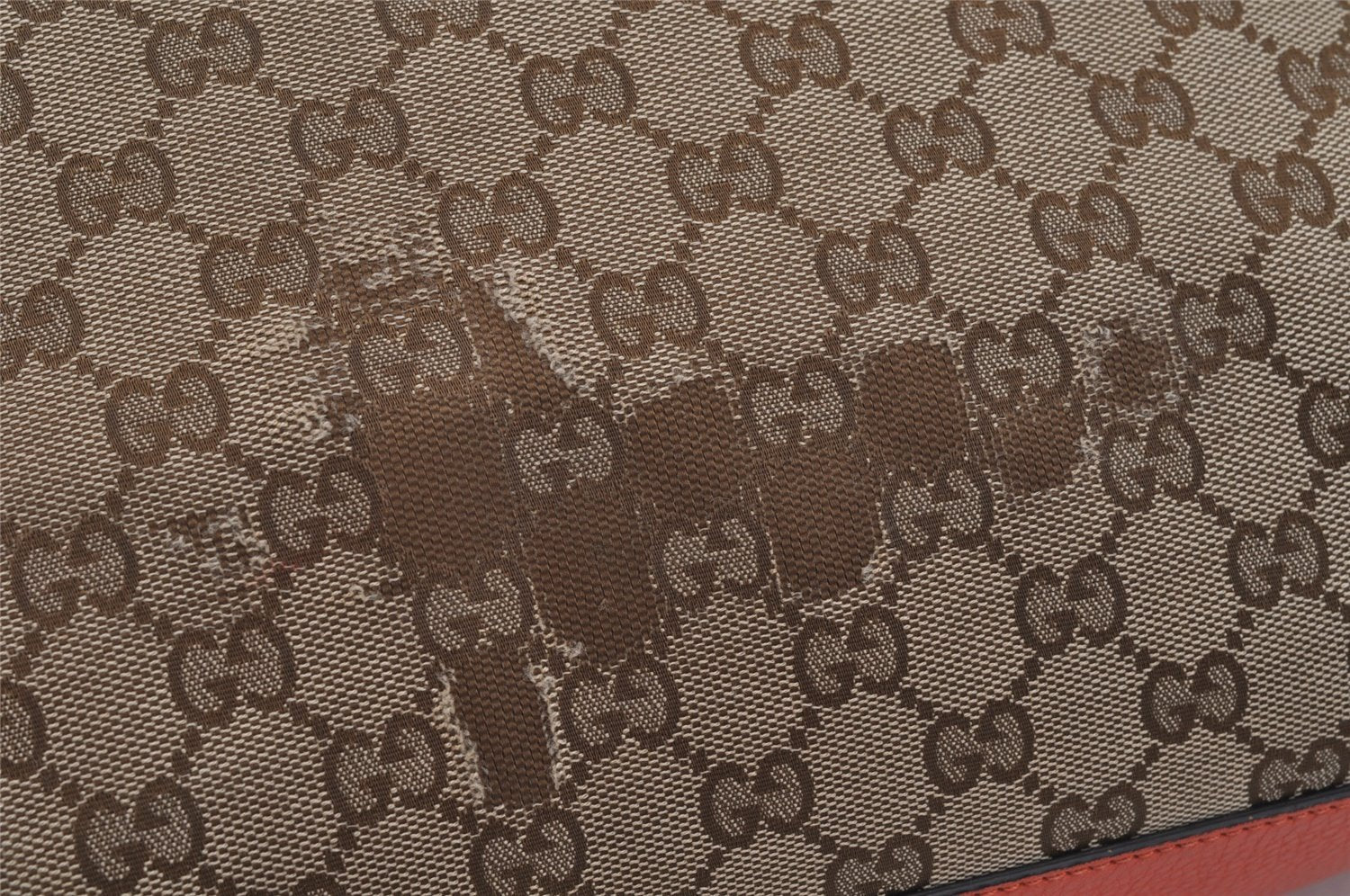 Authentic GUCCI Miss GG 2Way Shoulder Bag GG Canvas Leather 326514 Brown 1547J