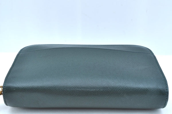 Authentic Louis Vuitton Taiga Baikal Clutch Bag Green M30184 LV 1548I