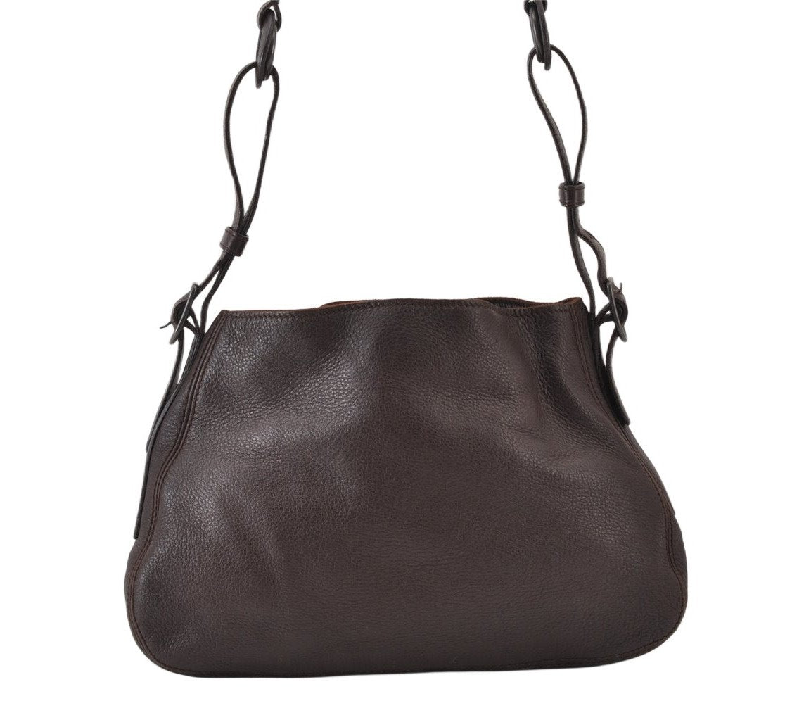 Authentic BOTTEGA VENETA Vintage Shoulder Tote Bag Purse Brown 1548K