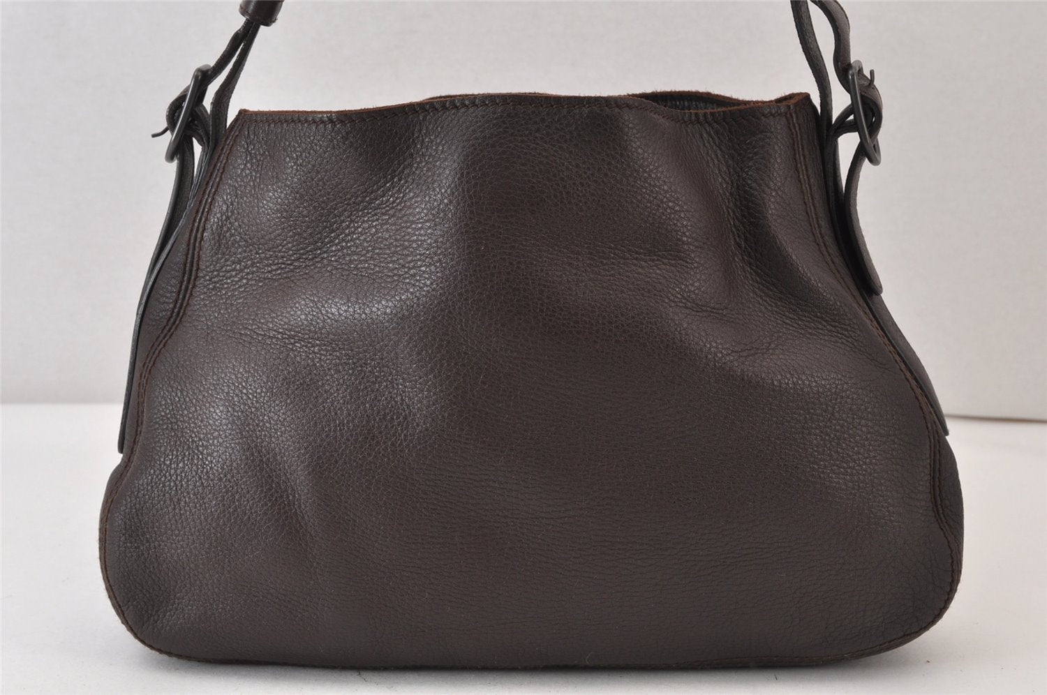 Authentic BOTTEGA VENETA Vintage Shoulder Tote Bag Purse Brown 1548K