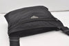 Authentic PRADA Nylon Tessuto Leather Shoulder Cross Body Bag Black 1549J