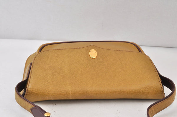 Authentic Cartier Must de Cartier Leather Shoulder Cross Body Bag Brown 1550K