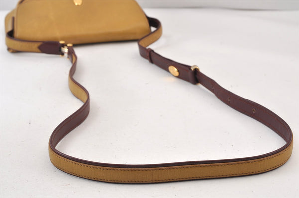 Authentic Cartier Must de Cartier Leather Shoulder Cross Body Bag Brown 1550K