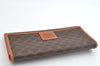 Authentic CELINE Macadam Blason Pattern Long Wallet PVC Leather Brown 1551K