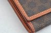 Authentic CELINE Macadam Blason Pattern Long Wallet PVC Leather Brown 1551K