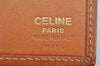 Authentic CELINE Macadam Blason Pattern Long Wallet PVC Leather Brown 1551K