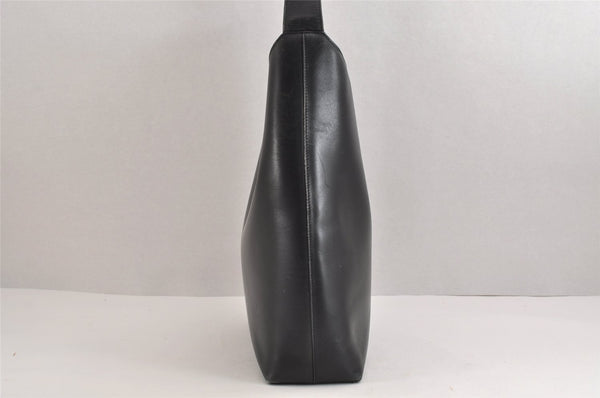 Authentic GUCCI Vintage Shoulder Bag Purse Leather Black 1552J