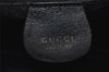 Authentic GUCCI Vintage Shoulder Bag Purse Leather Black 1552J