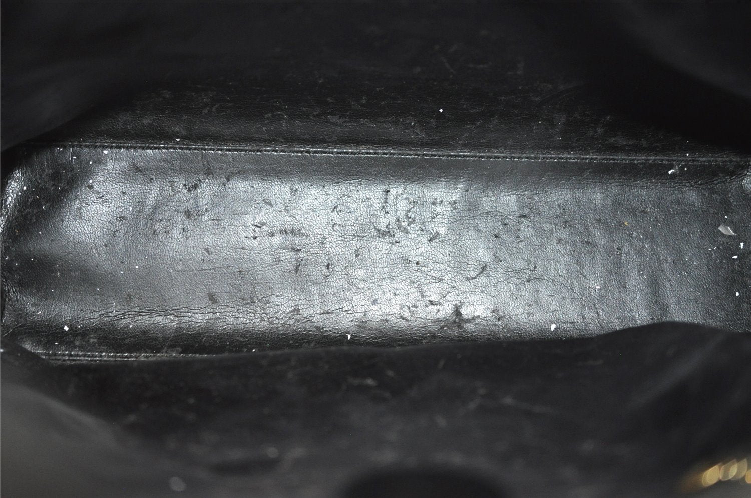 Authentic GUCCI Vintage Shoulder Bag Purse Leather Black 1552J