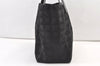 Authentic CHANEL New Travel Line Shoulder Tote Bag Nylon Leather Black 1552K