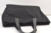 Authentic CHANEL New Travel Line Shoulder Tote Bag Nylon Leather Black 1552K