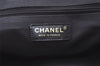 Authentic CHANEL New Travel Line Shoulder Tote Bag Nylon Leather Black 1552K