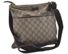 Authentic GUCCI Shoulder Cross Body Bag GG PVC Leather 141626 Brown 1553J