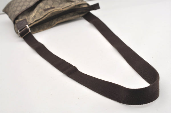 Authentic GUCCI Shoulder Cross Body Bag GG PVC Leather 141626 Brown 1553J