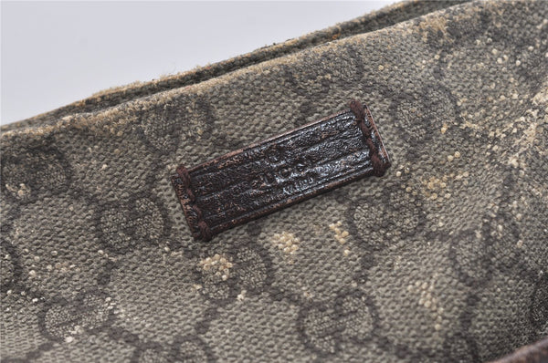 Authentic GUCCI Shoulder Cross Body Bag GG PVC Leather 141626 Brown 1553J